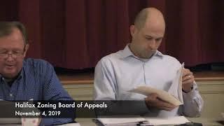 Halifax Zoning Board of Appeals 2019/11/04