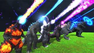 EVOLUTION of GODZILLA'S ATOMIC BREATH: Comparison Who is Strongest - Animal Revolt Battle Simulator