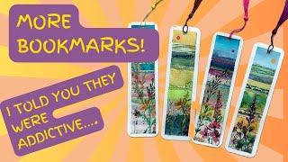 How to make watercolour and collage bookmarks - even if you can't paint!