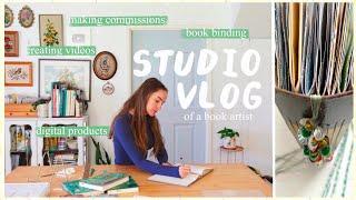  studio vlog  making custom handmade journals