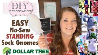 Learn to make these mind blowing Easy DIY Craft, No Sew Standing Sock Gnomes - Dollar Tree Tutorial.