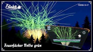 "Feuerfächer Volta Grün" - Singlerow brocade crown and green moving stars [Batch 2023]