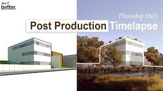 Post Production Exterior image Architectural Visualisation Photoshop only