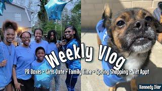 WE BACK OUTSIDE! PR BOXES + GIRLS DATE + FAMILY TIME + SPRING SHOPPING WEEKLY VLOG | Kennedy Dior