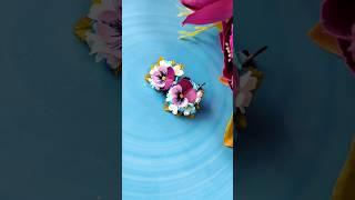 Фиалки и незабудки #cernit #handmade #polymerclay #лепка #diy #видео