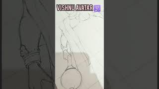 Vishnu ji || Vishnu ji outline sketch || #shorts #vishnu