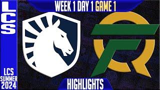 TL vs FLY Highlights G1 | LCS W1D1 Summer 2024 | Team Liquid vs FlyQuest Week 1 Day 1 Game 1