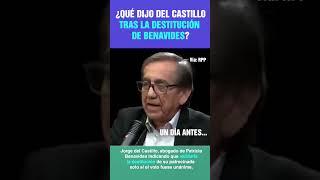 Esto dijo Del Castillo tras destitución de Patricia Benavides