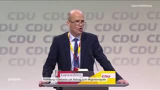 CDU-Parteitag in Hamburg zum Migrationspakt am 07.12.18