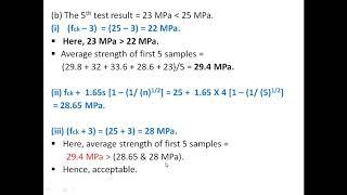 CONCRETE CUBE TEST RESULTS: ACCEPTANCE CRITERIA: IS 456:2000