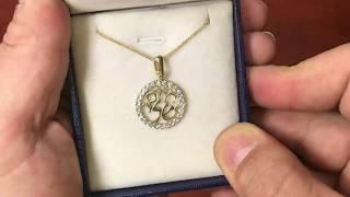 SG002 - AHARONI Beautiful "Haim Sheli"(My life) 14K Gold round pendant