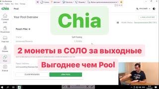 Chia майнинг. Как словить блок. 2 монеты за выходные. Соло выгоднее чем Pool.