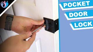 how to install a pocket door lock on sliding door