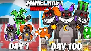 I Survived 100 Days as EVIL SMILING CRITTERS in HARDCORE Minecraft