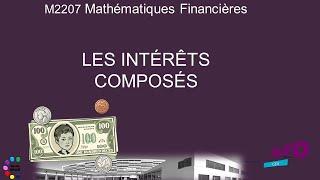 Cours de mathématiques financières : les intérêts composés