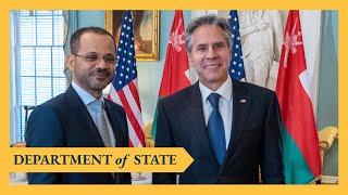 Secretary Blinken meets with Omani Foreign Minister Sayyid Badr al Busaidi