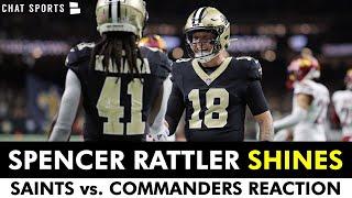 SPENCER RATTLER SHINES! Saints vs. Commanders News Ft. Kool-Aid McKinstry & Alvin Kamara Injury