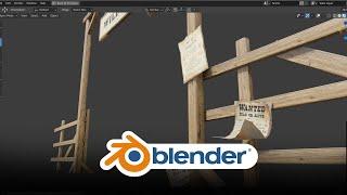 creating a wild west town gate in blender