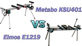 Обзор подставки для торцовочной пилы Metabo KSU401, и ее сравнение с подставкой Elmos E1219