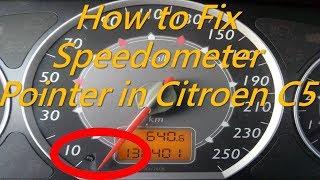 Citroen C5 - How to Fix Speedometer Pointer Needle Drop Under 0 Problem , Instrument Cluster Removal