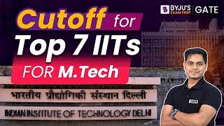 GATE Cutoff for Top 7 IITs For MTech Admission | IIT NIRF Ranking | GATE Score for IIT | BYJU'S GATE