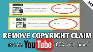 How to remove copyright claims on youtube | Remove copyright claim in new YouTube studio 2020