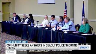 Community members show up at London council meeting to demand answers for deadly police shooting