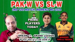 PK-W vs SL-W Dream11Analysis, PKW vs SLW Dream11 Prediction, Pakistan vs Srilanka T20 Dream11 Team