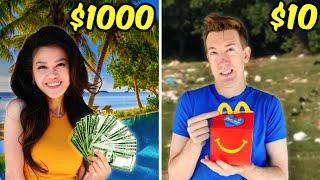 $10 vs $1,000 DATE NIGHT Challenge (Chad Wild Clay vs. Vy Qwaint)