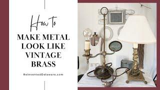 Thrift Store Lamp Makeover - Create a Faux Vintage Brass Look!