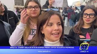 Barletta - Studenti della De Nittis in sciopero presso l'Ufficio scolastico provinciale