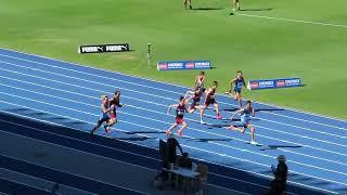 100m U14 Men Final, Australian Junior Championships, QSAC 13 April 2023