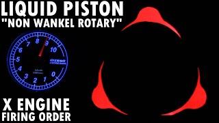 Liquid Piston non-wankel Rotary X engine firing order audiovisual demonstration
