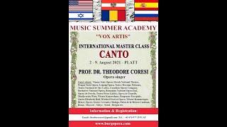 MUSIC SUMMER ACADEMY "VOX ARTIS" - Vienna - Platt PRESIDENT: Prof. Dr.THEODORE CORESI