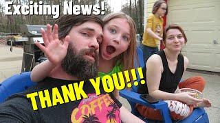 THANK YOU!!!  Exciting News & A Campfire