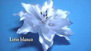 # - DIY Lirio blanco, como se hace paso a paso, # - DIY White lily, as it is done step by step,