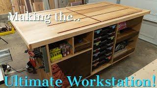 Making the ULTIMATE WOODWORKING WORKSTATION/ASSEMBLY/OUT-FEED TABLE!