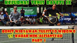 Bonit Wiryawan/Sulistyo Wibowo Vs Kahar Mim/Alfiansyah | Final KU 50 Kejurnas Tennis BAVETI Surabaya