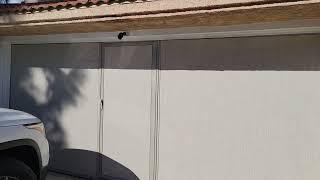 4 Lifestyle Garage Screen Door with Sandstone Frame and Suntek Screen Stucco color!!