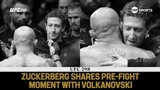  Mark Zuckerberg & Alex Volkanovski share pre-fight hug before Ilia Topuria showdown at #UFC298