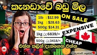 කැනඩාවේ බඩු මිල | කැනඩාවේ ජීවන වියදම | කැනඩාවේ මාසික වියදම | Sinhala Vlog