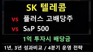 SK텔레콤 vs 플러스 고배당주 vs S&P 500 | 1년, 3년 성과비교