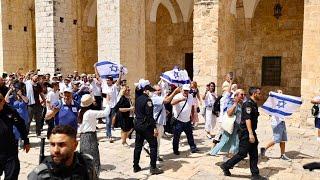Al-AQSA Violated Again Zionist Groups Mark 'Jerusalem Day' with Mass Intrusion