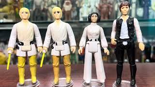 Vintage Star Wars Figure Collection: Glasslite Brazil Luke Skywalker, Princess Leia, Han Solo