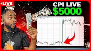 I Made $5,000 Profit in ONE TRADE During CPI News  (LIVE Profits/Reaction)