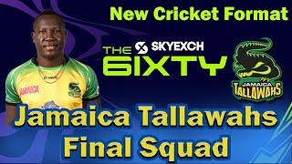 The 6IXTY Cricket 2022 Jamaica Tallawahs Final SquadNew Cricket Format⭐JT Squad player | Sixty