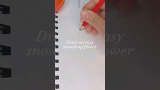 Satisfying drawing tutorial of a snowdrop flower #drawingtutorial #flowerdrawing #satisfyingdrawing