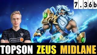 TOPSON  [ZEUS] MID 7.36B- DOTA 2 HIGHEST MMR MATCH #dota2gameplay  #dota2   #topson