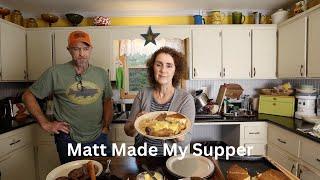 Matt Cooks Supper: Deer Meat, Pickled Corn, White Sweet Potatoes & Cornbread