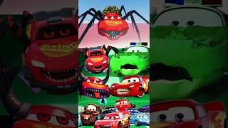 Mix -Spider McQueenbvs Police McQueen vs McQueen Car vs Funny McQueen - Tiles Hope#mcqueenshort